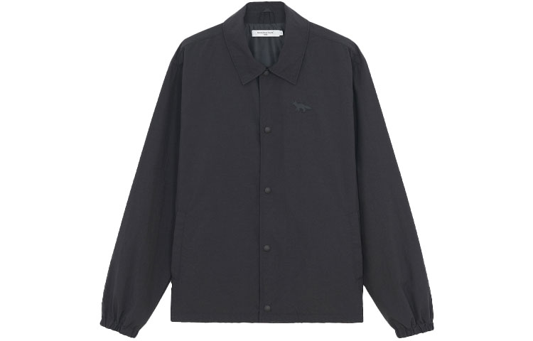 Maison Kitsune FW21 Embroidered Grey Fox Cotton Sweatshirt Avocado Green Men HM00309KM0001-P356