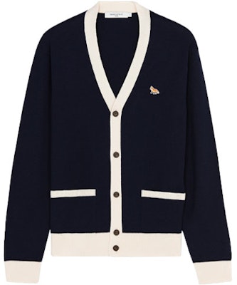 Maison Kitsune Kardigan Buluh Jahit Fox Unisex Biru Navy FW21 HU00542KT1036-P480 Order Maison Kitsune Kardigan Buluh Jahit Fox Unisex Biru Navy FW21 HU00542KT1036-P480