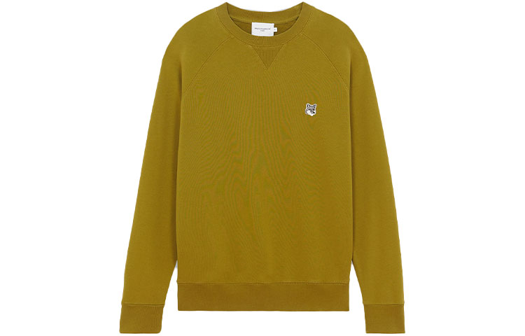 Maison Kitsune FW21 Fox Embroidery Crewneck Sweatshirt Grey HM00310KM0020-P190
