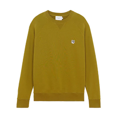 Maison Kitsune FW21 Fox Embroidery Crewneck Sweatshirt Grey HM00310KM0020-P190