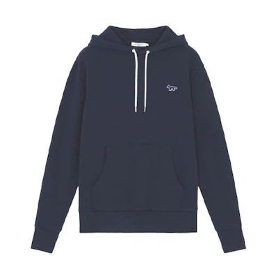 Maison Kitsune FW21 Fox Embroidery Hoodie Unisex Black Pullover HU00317KM0001-P199
