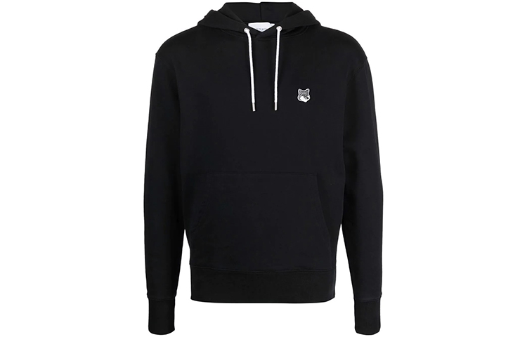 Maison Kitsune FW21 Fox Patch Crewneck Sweatshirt Men’s Navy Blue Long Sleeve HM00323KM0001-NAVY