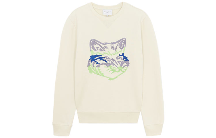 Maison Kitsune FW21 Gradient Fox Embroidery Sweatshirt Green () HM00332KM0020-P390
