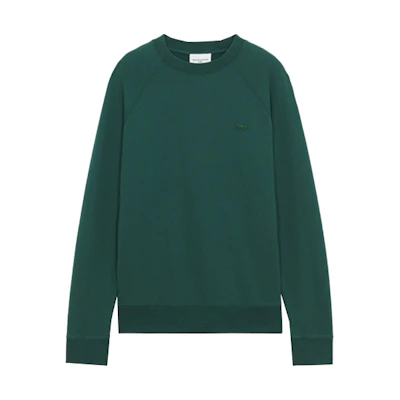 Maison Kitsune FW21 Green Hoodie with Fox Logo Embroidery Unisex Pullover HU00302KM0001-P390