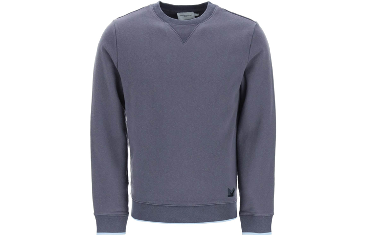 Maison Kitsune FW21 Grey Fox Patch Embroidered Cotton Crewneck Sweatshirt Men HM00334KM0001-H150
