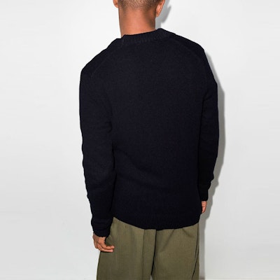 Maison Kitsune FW21 Logo Fox Kardigan Bersulam Lelaki Hitam. HM00501KT1006-P480 Purchase Maison Kitsune FW21 Logo Fox Kardigan Bersulam Lelaki Hitam. HM00501KT1006-P480