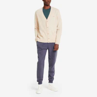 Shop 메종 키츠네 FW21 로고 폭스 자수 스웨터 남성용 라이트 카키. HM00511KT1006-P220