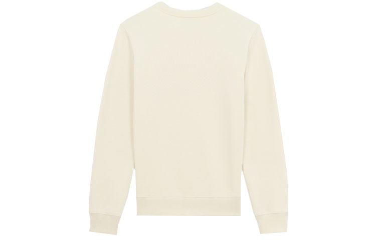 Lookbook Maison Kitsune FW21 Logo Glitch印花男士白色圓領長袖襯衫 HM00330KM0020-P701