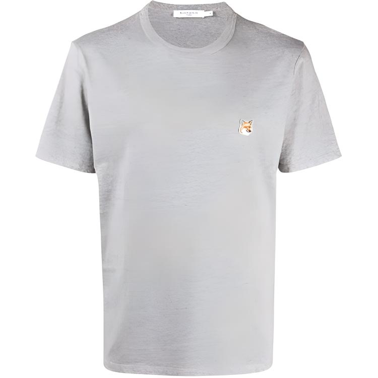 Maison Kitsune FW21 Logo Graphic Loose Fit Short Sleeve T-Shirt Grey () AM00103KJ0008-H150