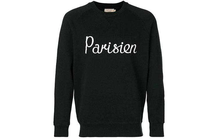Maison Kitsune FW21 Small Fox Crewneck Sweatshirt Black () HM00319KM0001-P199