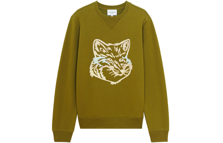 Maison Kitsune FW21 Small Fox Embroidery Sweatshirt Dark Gray HM00321KM0020-P190