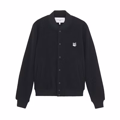 Maison Kitsune FW21 Tricolor Fox Embroidered Zip Hoodie Jacket Unisex Blue AU02202WQ0002-NA