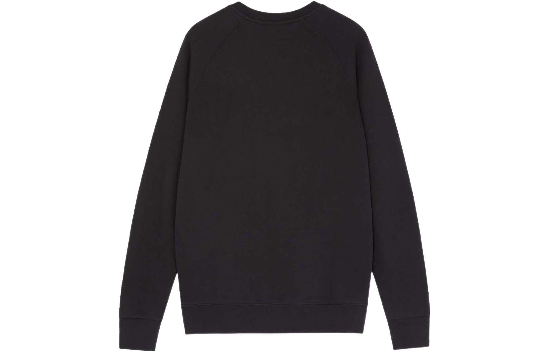 Lookbook Maison Kitsune FW22 Baju Sweatshirt Hitam Logo Fox Bersulam Crewneck AM00303KM0001-BK