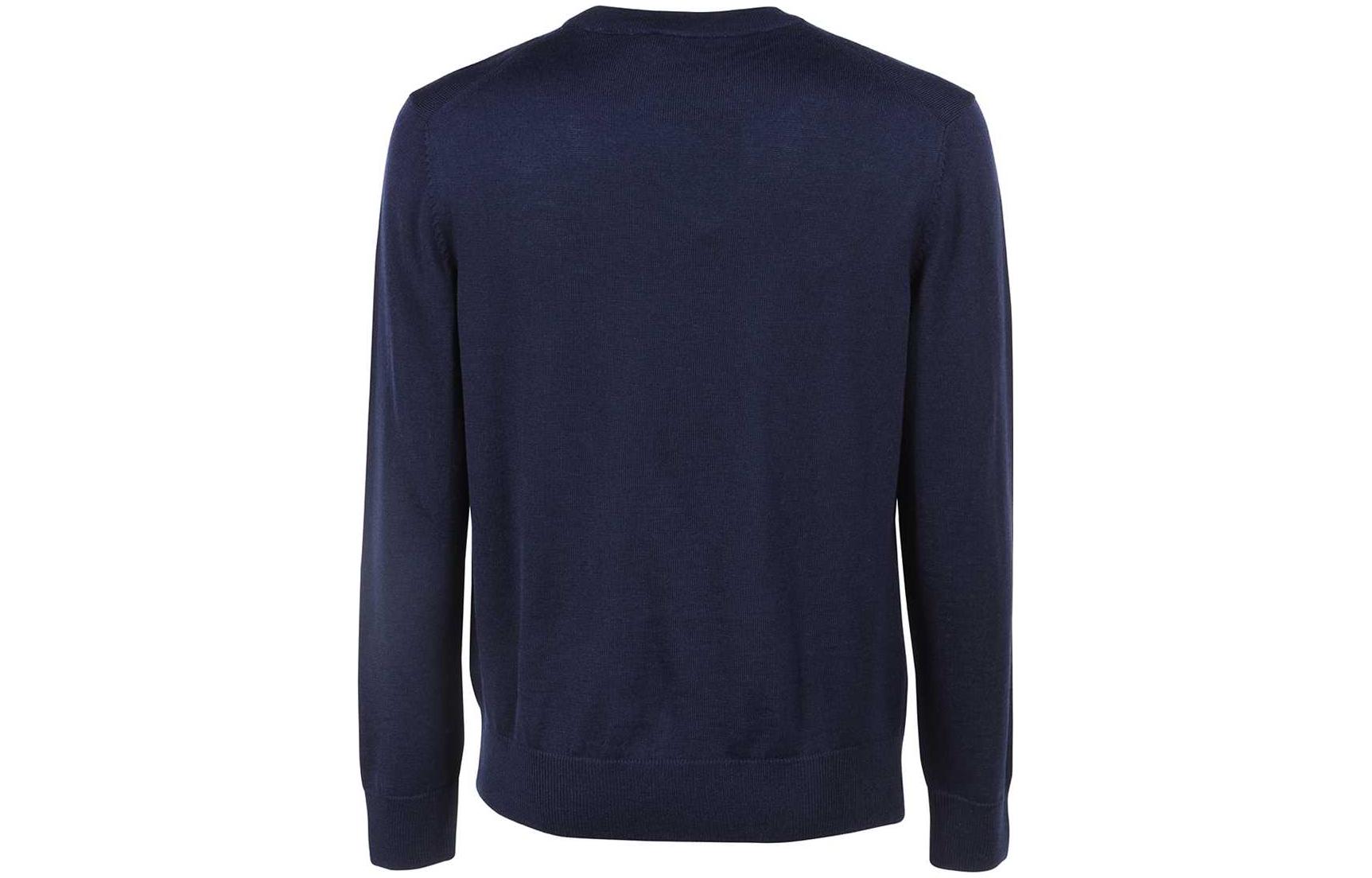 Lookbook Maison Kitsune FW22 藍色羊毛圓領毛衣 FM00528KT1036-P480