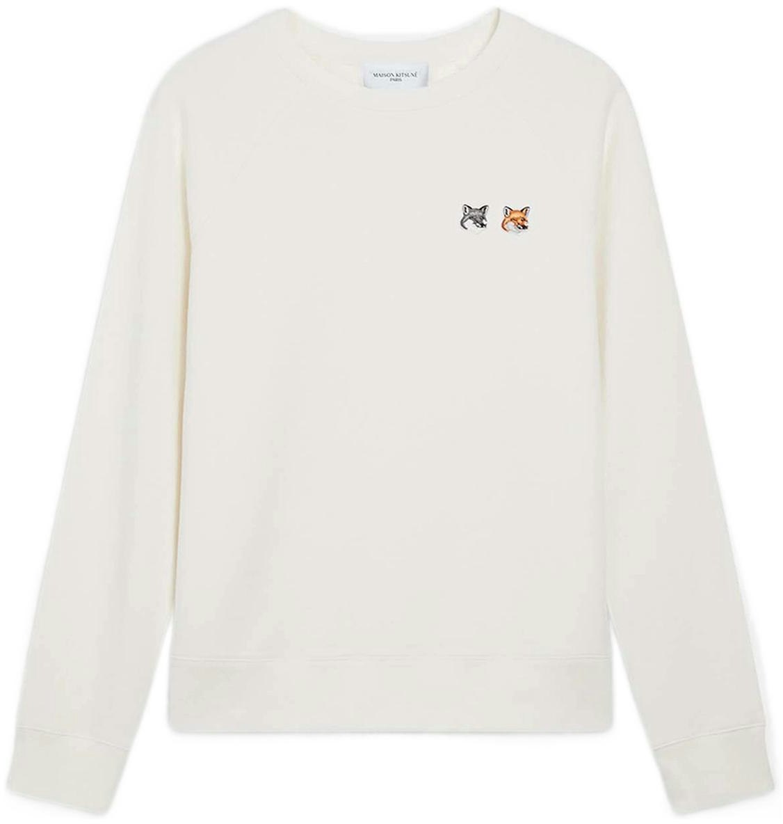 maison-kitsune-fw-22-double-fox-head-print-crewneck-sweatshirt-off-white-fm-00358-km-0002-ecru