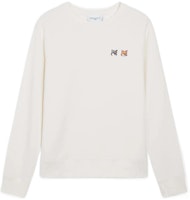 Maison Kitsune FW22 Double Fox Head Print Crewneck Sweatshirt Off-White FM00358KM0002-ECRU Maison Kitsune FW22 Double Fox Head Print Crewneck Sweatshirt Off-White FM00358KM0002-ECRU