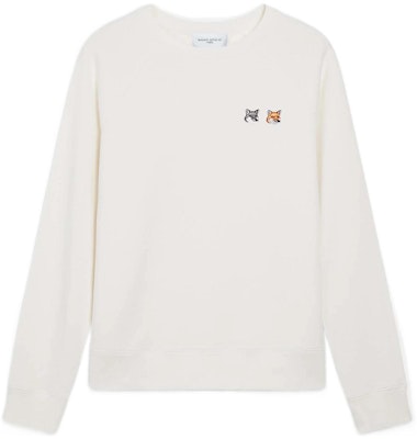 Maison Kitsune FW22 Sweatshirt Crewneck Kepala Rubah Ganda Off-White FM00358KM0002-ECRU Buy Maison Kitsune FW22 Sweatshirt Crewneck Kepala Rubah Ganda Off-White FM00358KM0002-ECRU