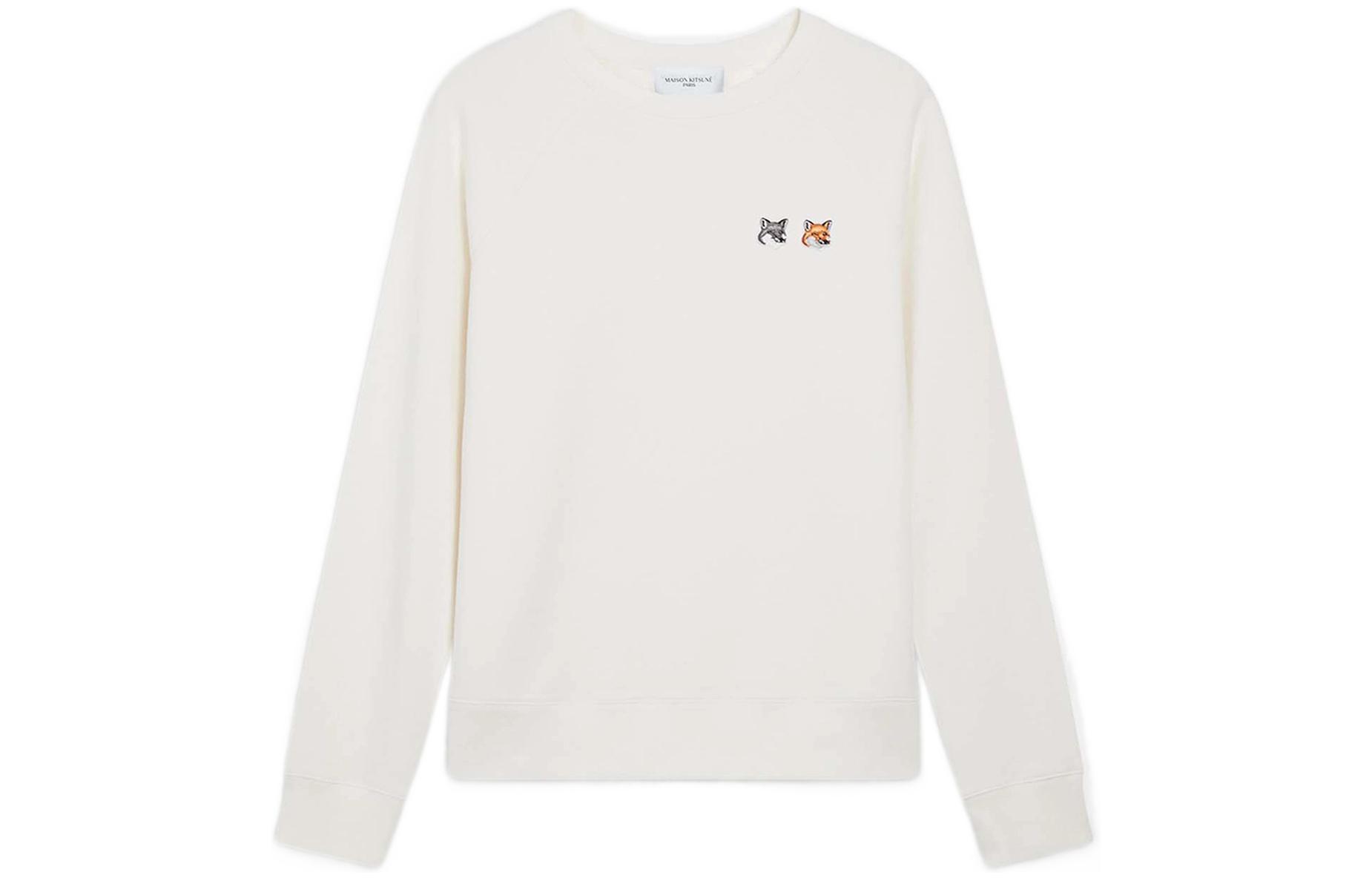 Order Maison Kitsune FW22 Sweatshirt Crewneck Kepala Rubah Ganda Off-White FM00358KM0002-ECRU