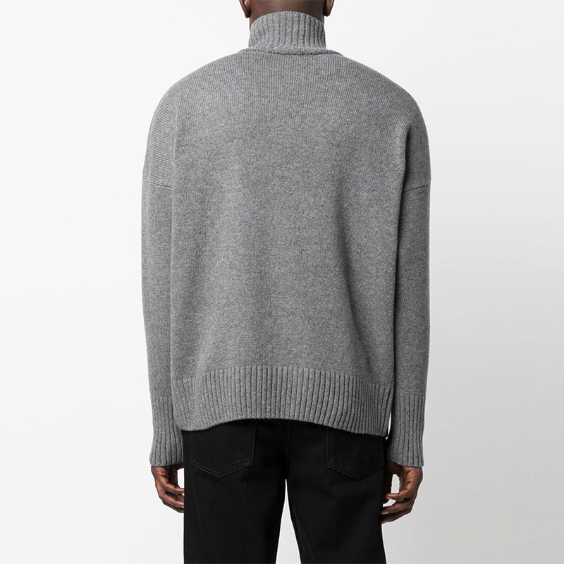 Maison Kitsune FW22  Fox Head Pattern Turtleneck Sweater Charcoal Grey. JM00560KT1063-P170 圖 4