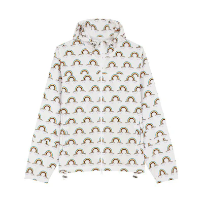 Maison Kitsune FW22 Back to Series Letter Print Green Hoodie Men JM00338KM0019-P370