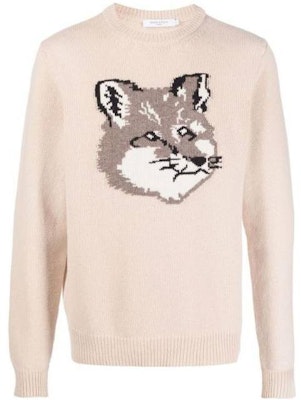Maison Kitsune FW22 动物提花圆领针织毛衣 米色 男士 HM00509KT1016-P220 Order Maison Kitsune FW22 动物提花圆领针织毛衣 米色 男士 HM00509KT1016-P220