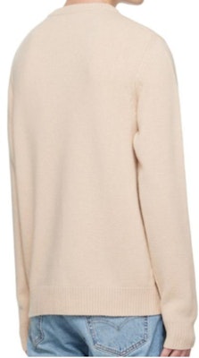 Maison Kitsune FW22 动物提花圆领针织毛衣 米色 男士 HM00509KT1016-P220 Details for Maison Kitsune FW22 动物提花圆领针织毛衣 米色 男士 HM00509KT1016-P220