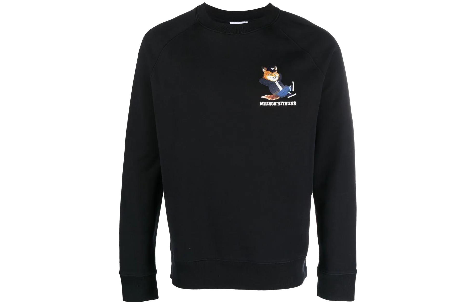 Order メゾンキツネ FW22 ブラック グラフィックプリント カートゥーン スウェットシャツ JM00331KM0001-P199