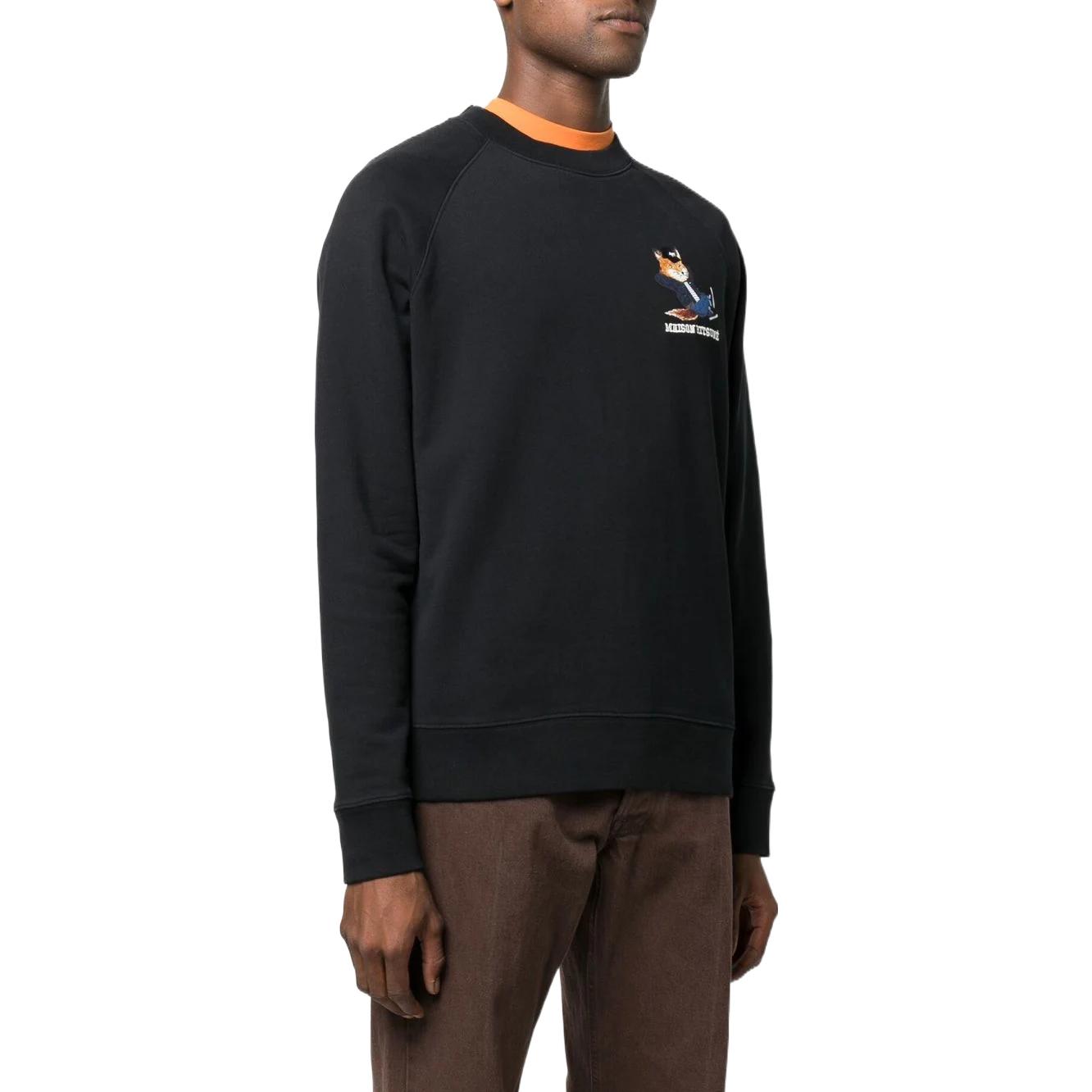 Purchase メゾンキツネ FW22 ブラック グラフィックプリント カートゥーン スウェットシャツ JM00331KM0001-P199