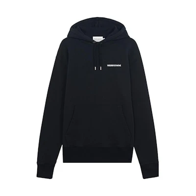 Maison Kitsune FW22 Black Pullover Sweatshirt with Letter Print JM00338KM0019-P199