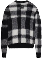 Lookbook Maison Kitsune FW22 Checkered V-Neck Cardigan Sweater Unisex Black White JM00558KT1072-C197