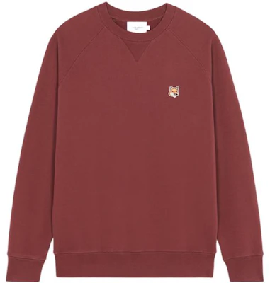 Maison Kitsune FW22 狐狸頭刺繡紅色寬鬆版型男士圓領長袖上衣 JM00310KM0001-H596 Buy Maison Kitsune FW22 狐狸頭刺繡紅色寬鬆版型男士圓領長袖上衣 JM00310KM0001-H596