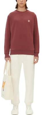 Maison Kitsune FW22 狐狸頭刺繡紅色寬鬆版型男士圓領長袖上衣 JM00310KM0001-H596 Lookbook Maison Kitsune FW22 狐狸頭刺繡紅色寬鬆版型男士圓領長袖上衣 JM00310KM0001-H596