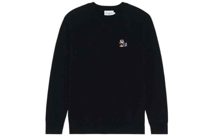 Maison Kitsune FW22 Fox Patch Crewneck Sweatshirt Grey () SP618M00301-H150