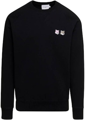 メゾンキツネ FW22 フォックスパッチ クルーネック 長袖スウェット ブラック JM00330KM0001-P199 Buy メゾンキツネ FW22 フォックスパッチ クルーネック 長袖スウェット ブラック JM00330KM0001-P199