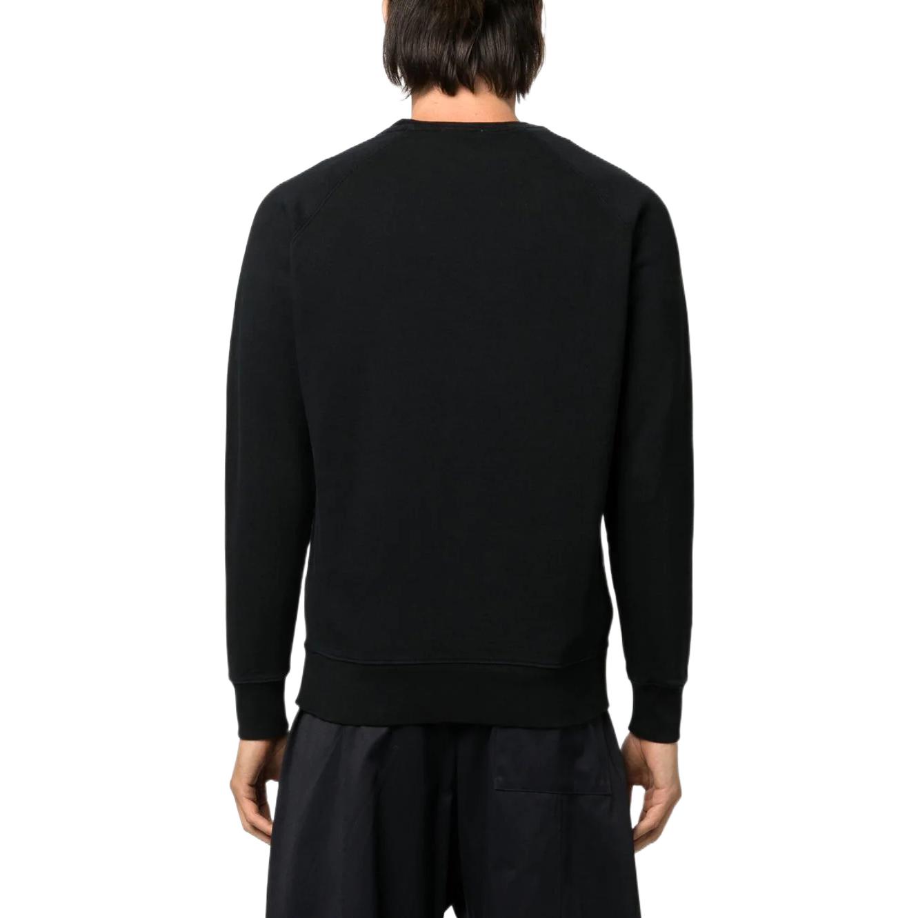 Purchase メゾンキツネ FW22 フォックスパッチ クルーネック 長袖スウェット ブラック JM00330KM0001-P199