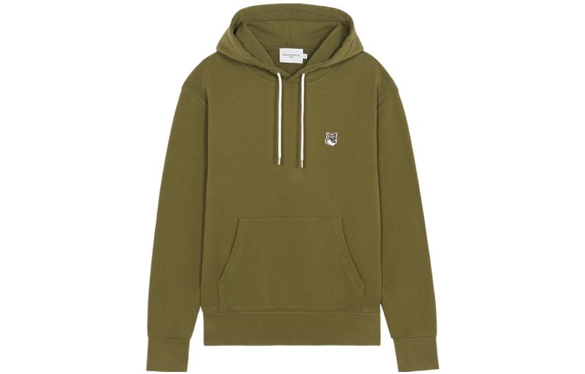 Maison Kitsune FW22 Grey Pullover Sweatshirt with Logo Embroidery FM00322KM001-H150