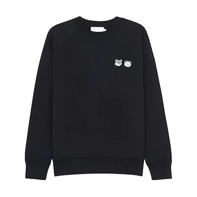 Maison Kitsune FW22 Logo Print Crewneck Pullover Sweatshirt Men’s Blue JM00317KM0001-P468
