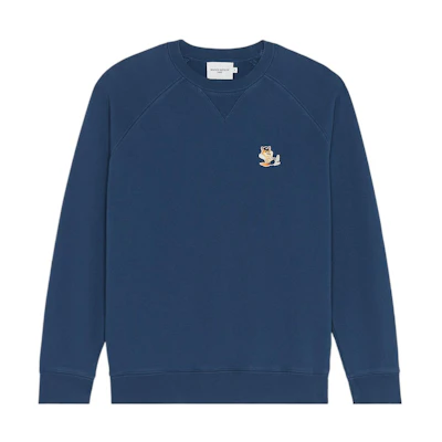Maison Kitsune FW22 Logo Print Crewneck Sweatshirt Men’s Gray JM00307KM0001H150