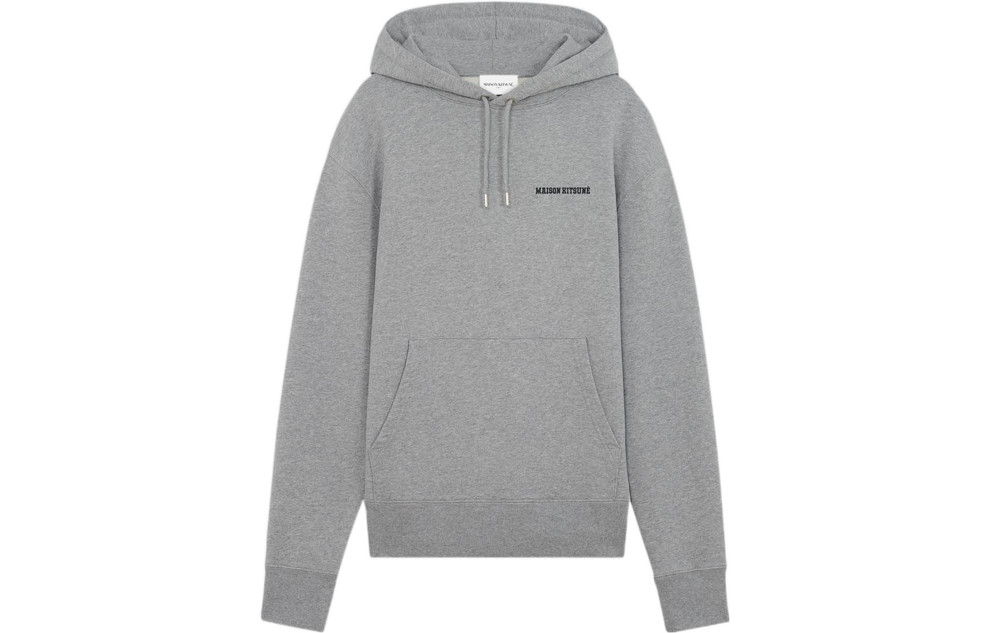 Maison Kitsune FW22 Solid Color Pullover Long-Sleeve Sweatshirt Black Mens FM00322KM001-P199