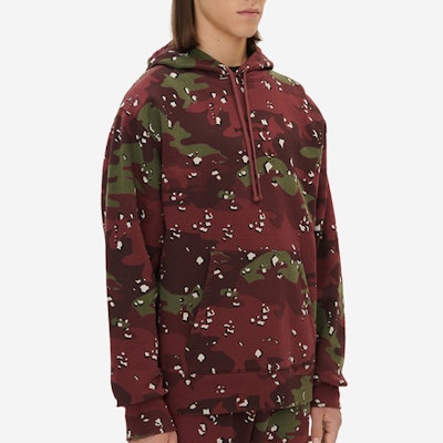 Maison Kitsune FW22 男女迷彩連帽酒紅色休閒穿搭. JM00344KM0019-O596 Purchase Maison Kitsune FW22 男女迷彩連帽酒紅色休閒穿搭. JM00344KM0019-O596