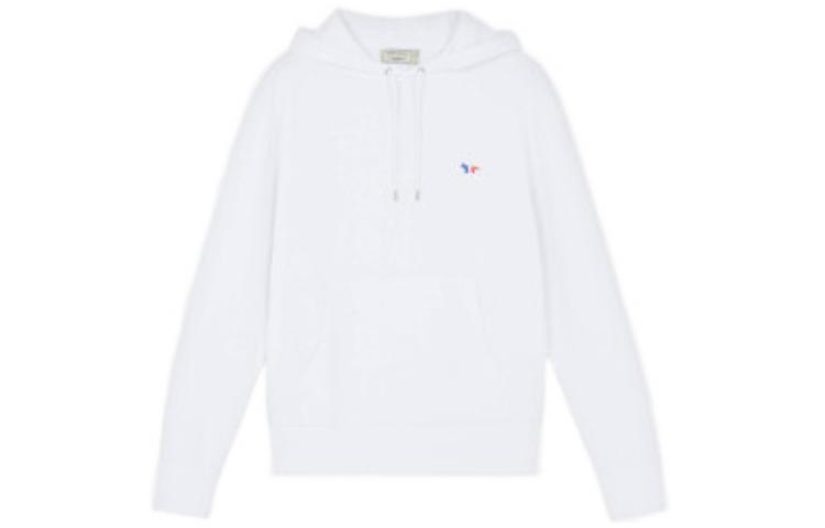 Maison Kitsune FW22 White Rainbow Fox Embroidered Unisex Crewneck Sweatshirt SPGPU00302-P100