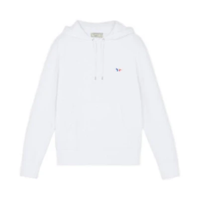 Maison Kitsune FW22 White Rainbow Fox Embroidered Unisex Crewneck Sweatshirt SPGPU00302-P100