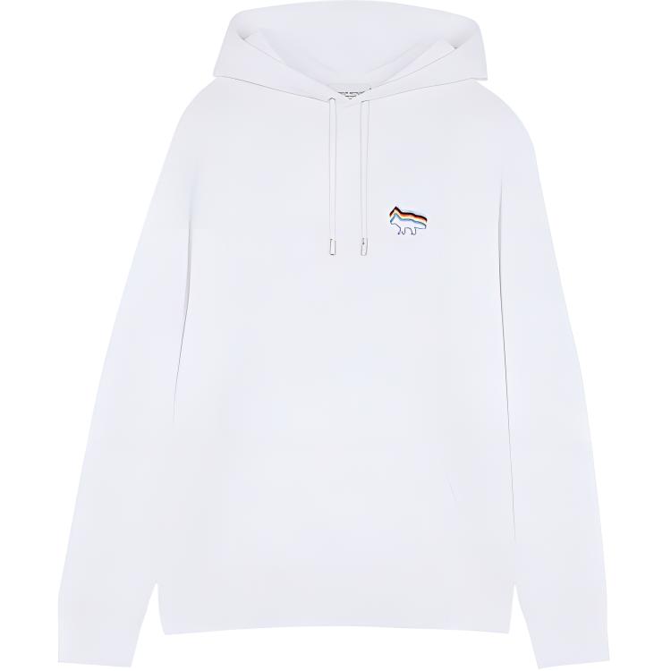 Maison Kitsune FW23 Animal Print Loose Fit Zip Hoodie Jacket Unisex Black 5743281901-P198