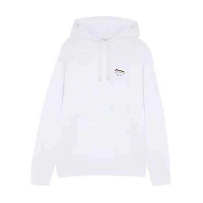 Maison Kitsune FW23 Animal Print Loose Fit Zip Hoodie Jacket Unisex Black 5743281901-P198