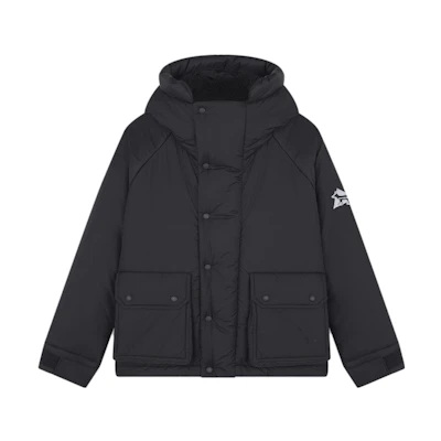 Maison Kitsune FW23 Black Loose-Fit Hoodie with Animal Print and Lettering SPCNYMM00701-M127