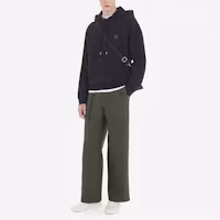 Shop 메종 키츠네 FW23 폭스 패치 블랙 풀오버 후디 남성용 LM00705KM0001-P199