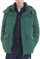 Shop 메종 키츠네 FW23 볼드 폭스 패치 루즈핏 그린 집업 후디 재킷 LM02204WQ4016-P399