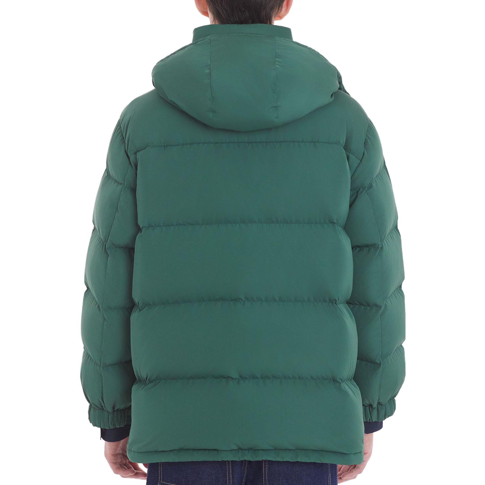 Purchase Maison Kitsune FW23 粗犢狐狸貼標寬鬆綠色拉鍊連帽外套 LM02204WQ4016-P399