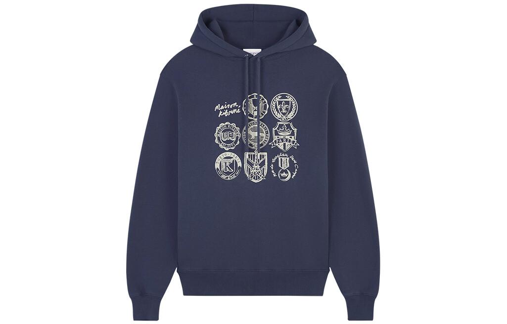 Maison Kitsune FW23 Colorblock Hoodie with Logo Embroidery Unisex LM00701KM0001-M476