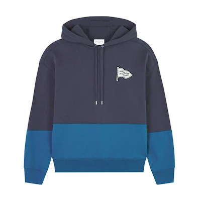 Maison Kitsune FW23 Fox Head Patch Crewneck Sweatshirt Men’s Blue-Grey LM00301KM0001-P315